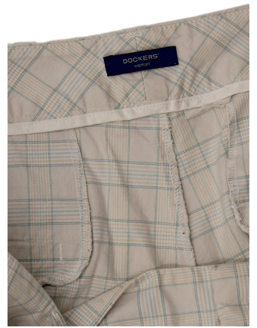 Dockers ženske bermude W38 XL Off White Karirane