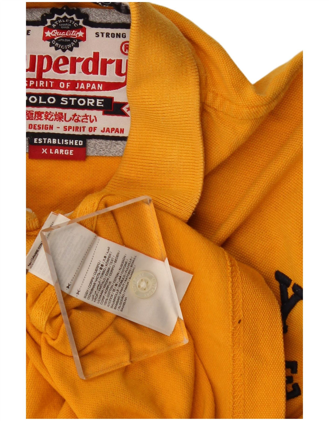 SUPERDRY muška grafička polo majica XL žuti pamuk