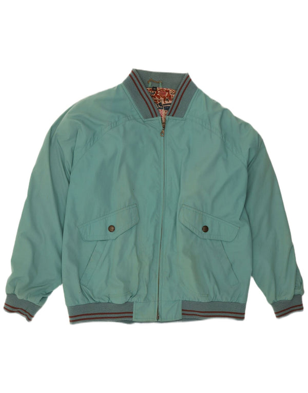 Vintage muška bomber jakna IT 54 2XL plavi prugasti poliester