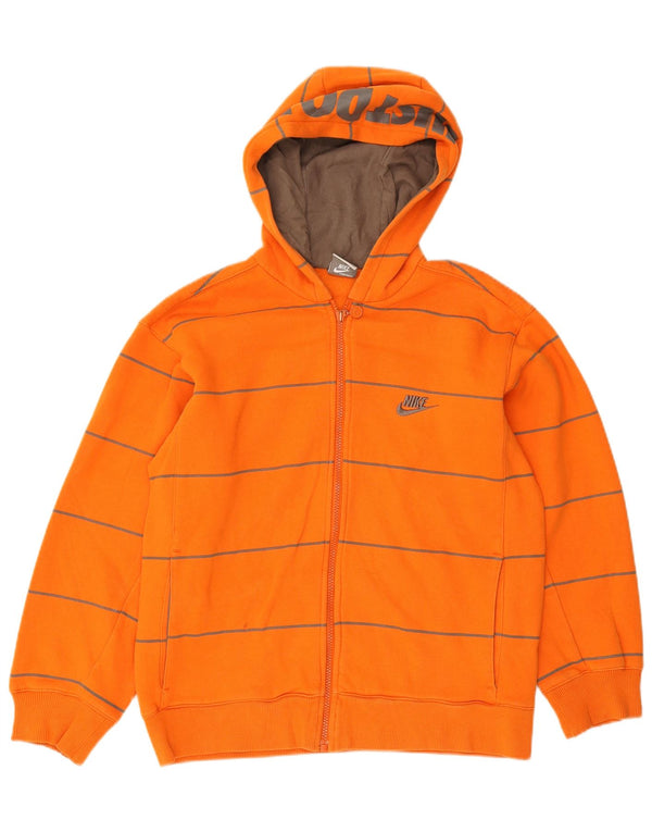 Nike Boys Graphic Zip Hoodie pulover 12-13 Years Veliki narančasti prugasti