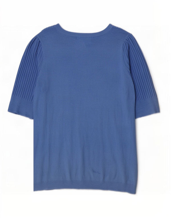Marks & Spencer ženski džemper s veznim izrezom UK 16 Large Blue