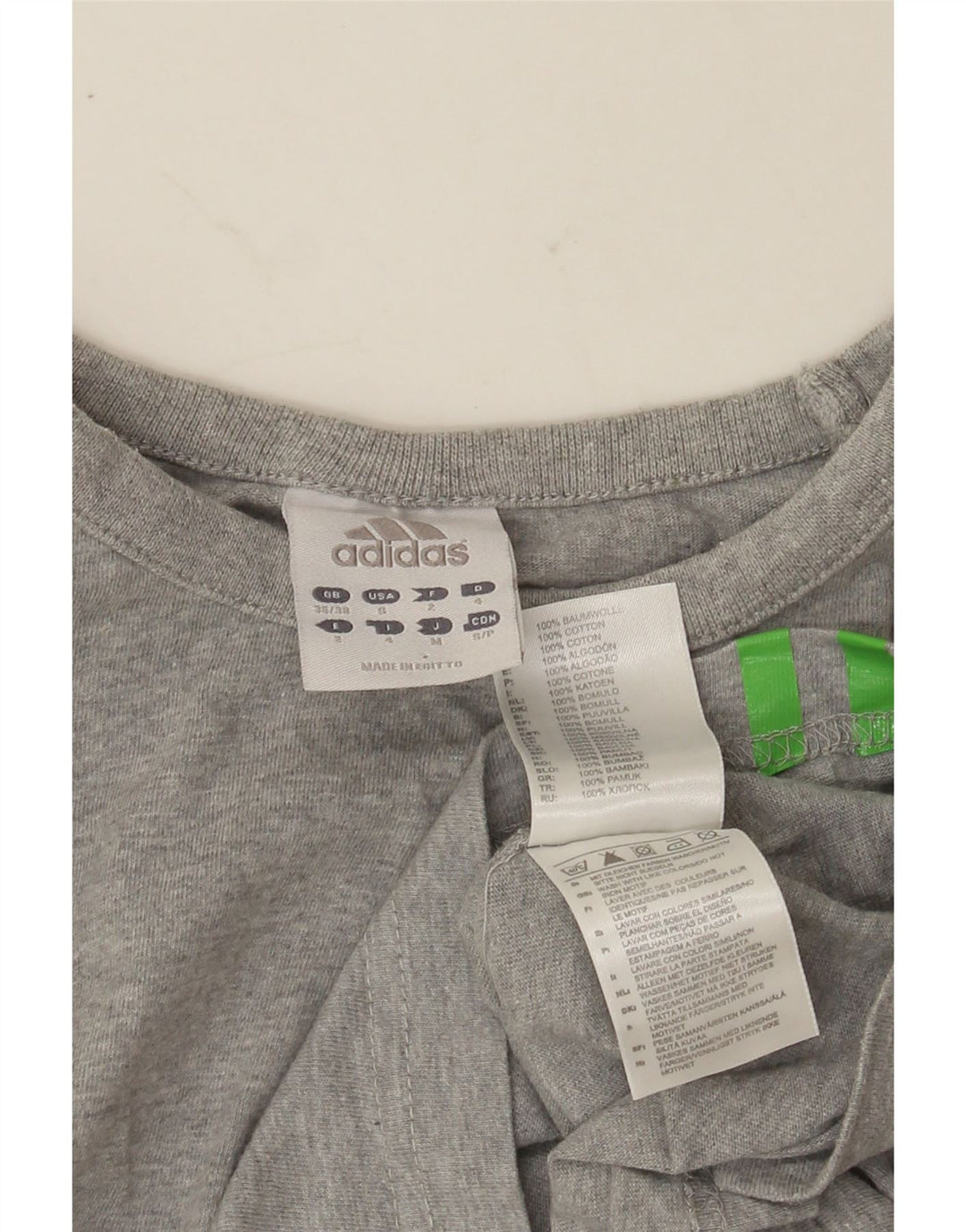 ADIDAS Mens Vest Top UK 36/38 Small Grey Cotton Vintage Adidas and Second-Hand Adidas from Messina Hembry 