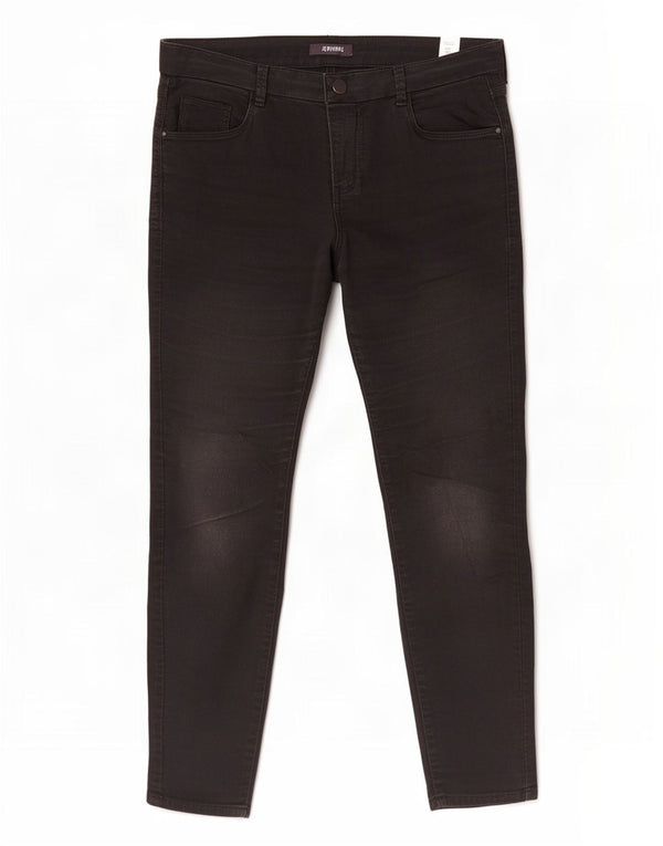 Marks & Spencer ženske kratke jegging traperice UK 14 Large W32 L27 crni pamuk