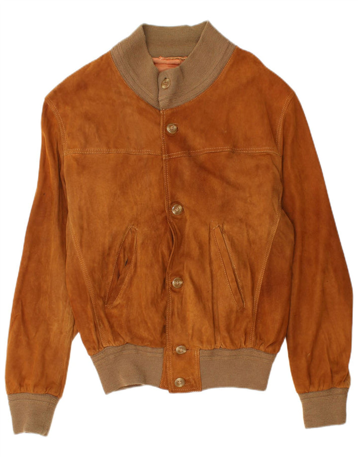 Vintage muška bomber jakna od brušene kože IT 50 Large Brown