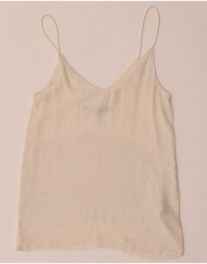Zara ženska majica s kratkim rukavima UK 6 XS Off bijeli poliester