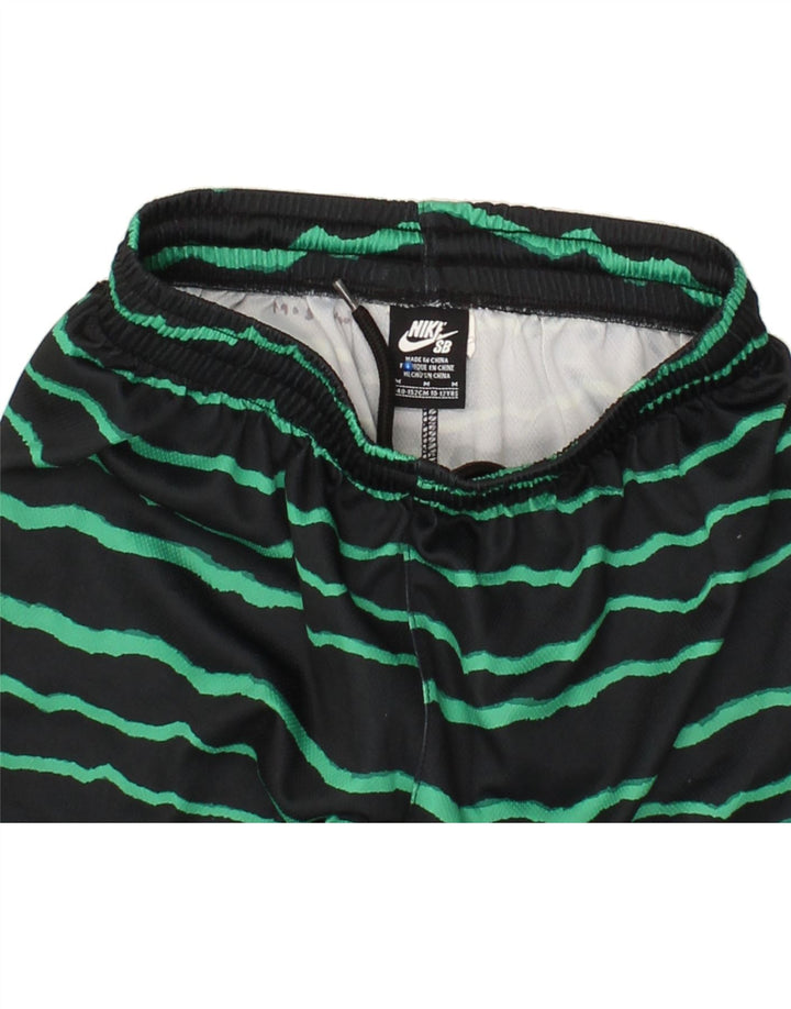 NIKE Boys Sport Shorts 10-11 Years Medium Black Striped Polyester Vintage Nike and Second-Hand Nike from Messina Hembry 
