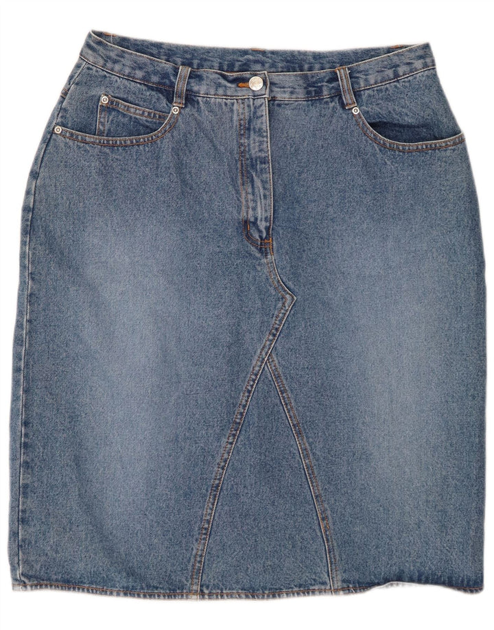 VINTAGE ženska traper suknja visokog struka UK 18 XL W32 Plava