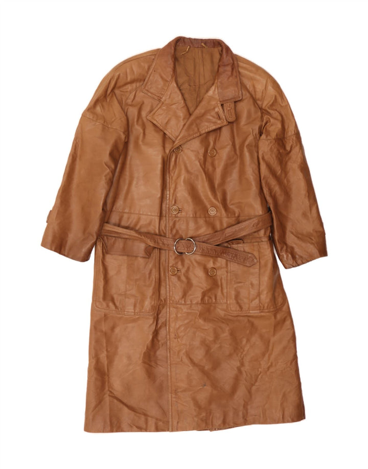 VAGRANT Mens Leather Coat IT 50 Large Brown Leather Vintage Vagrant and Second-Hand Vagrant from Messina Hembry 