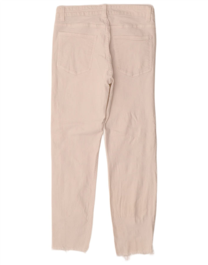 ZARA Muške uske traperice EU 42 Large W32 L28 Bijeli pamuk