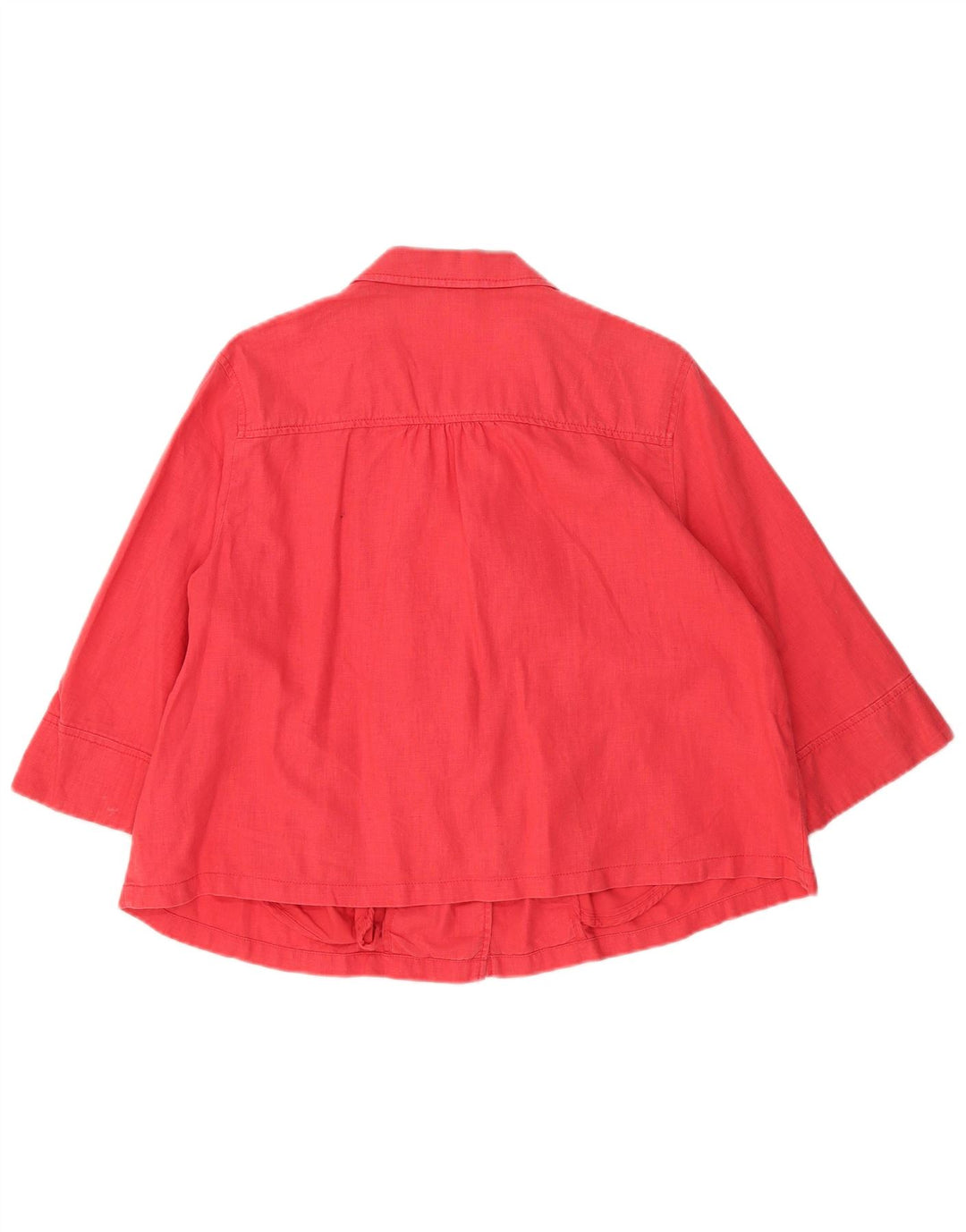 Marks & Spencer ženska jakna 3/4 rukava s 1 gumbom UK 18 XL od crvenog lana
