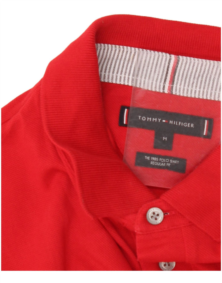 TOMMY HILFIGER Mens Regular Fit Polo Shirt Medium Red