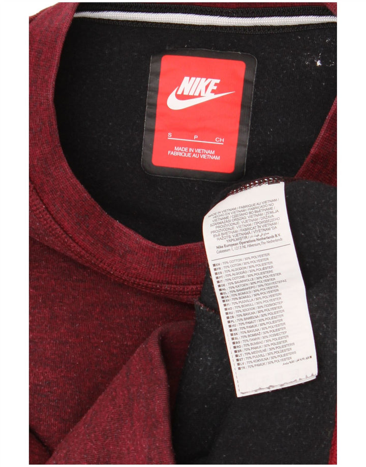 Nike ženska majica prekomjerne veličine UK 10 Small Maroon Cotton