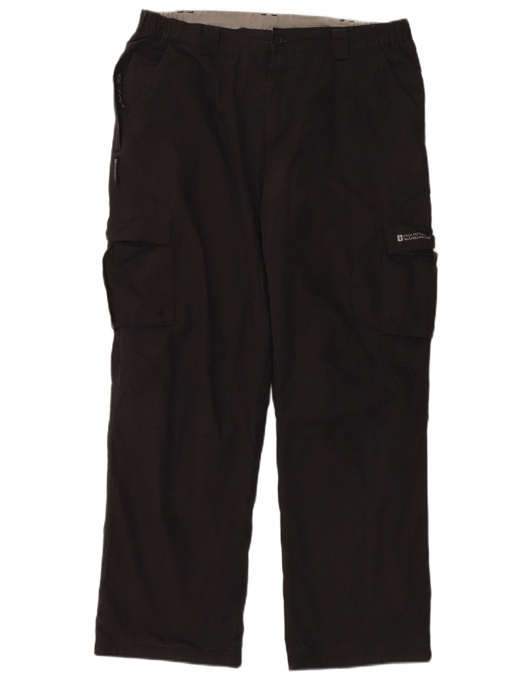 Mountain Warehouse muške ravne kargo hlače W34 L30 crni poliester