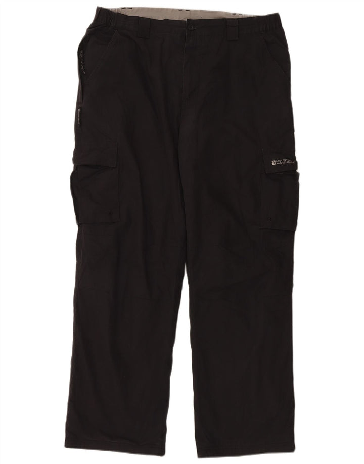 Mountain Warehouse muške ravne kargo hlače W34 L30 crni poliester