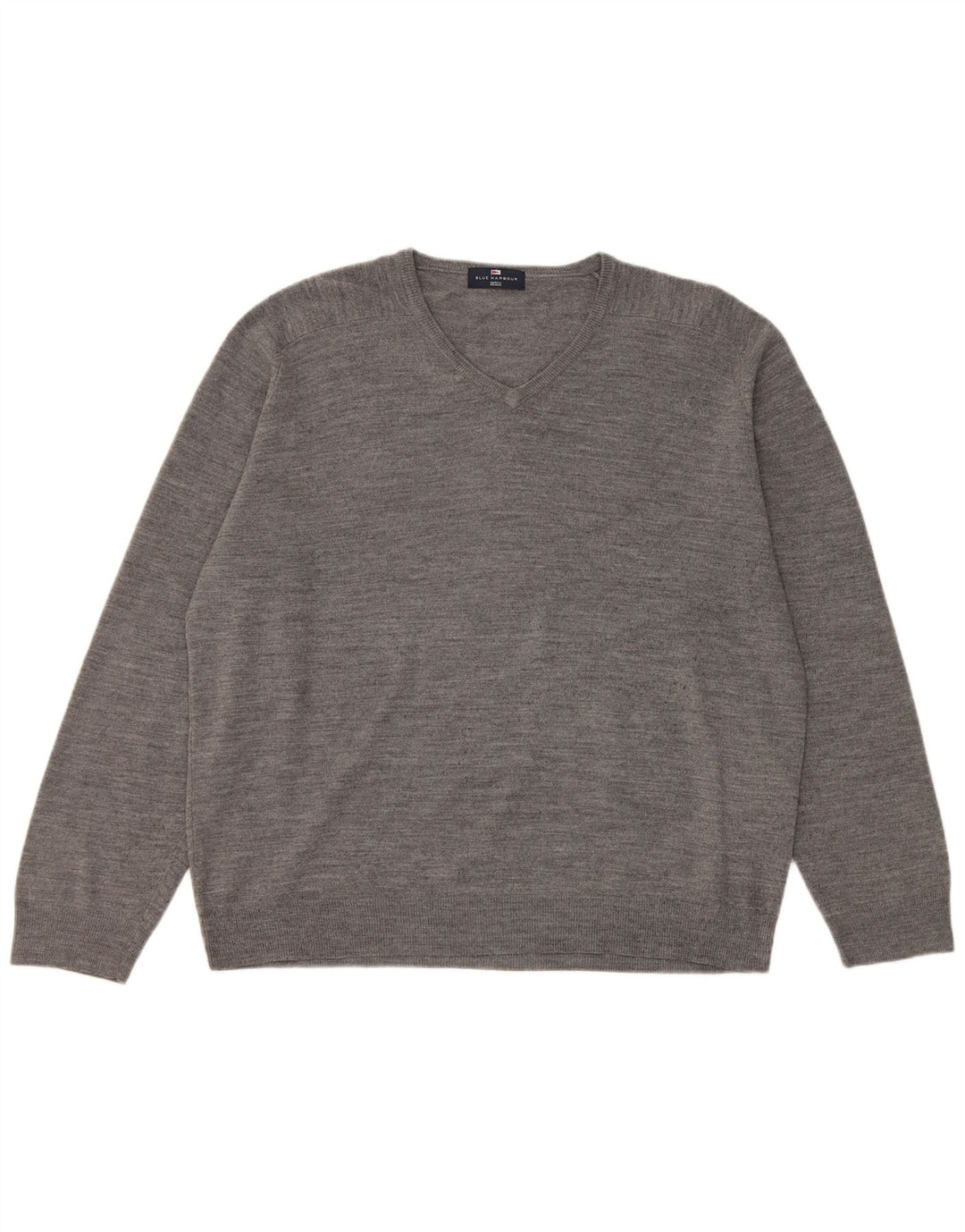 Marks & Spencer muški džemper s V-izrezom XL sivi akril