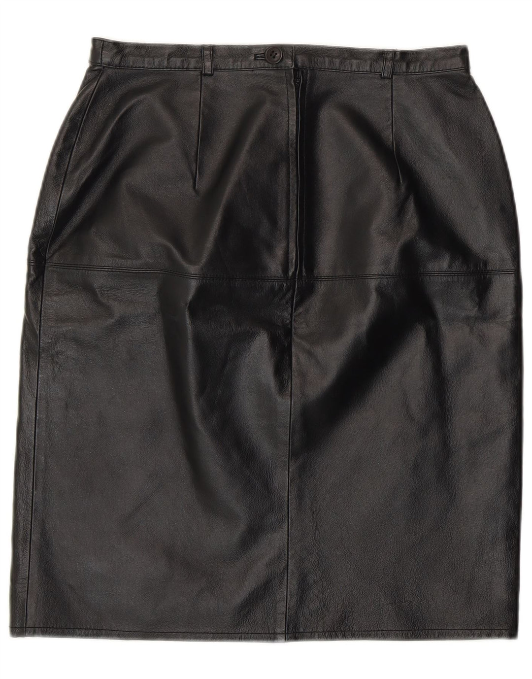 Vintage ženska kožna pencil suknja UK 12 srednje veličine W28 crna koža