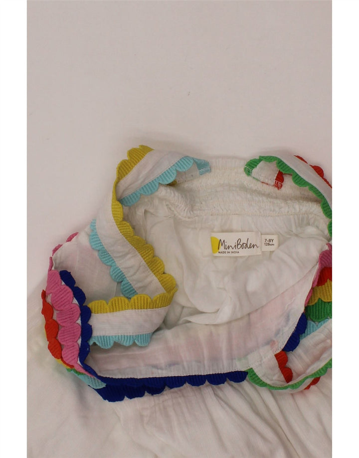 BODEN Gornji dio bluze bez rukava za djevojčice 7-8 godina, bijeli pamuk u blokovima boja