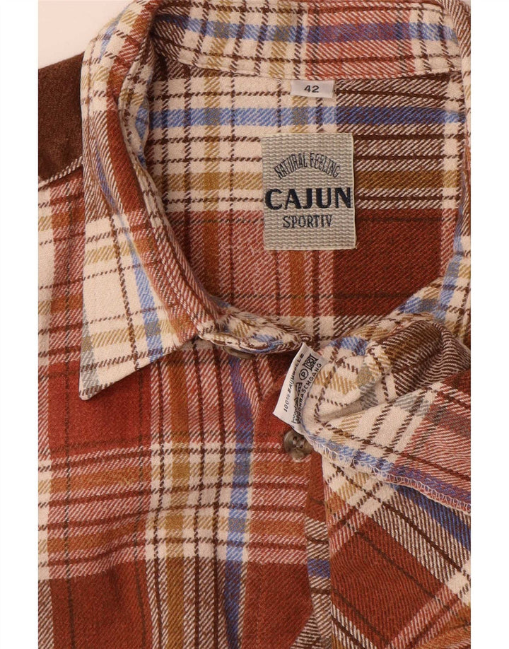 Cajun muška košulja od flanela, veličina 42, veliki smeđi karirani pamuk