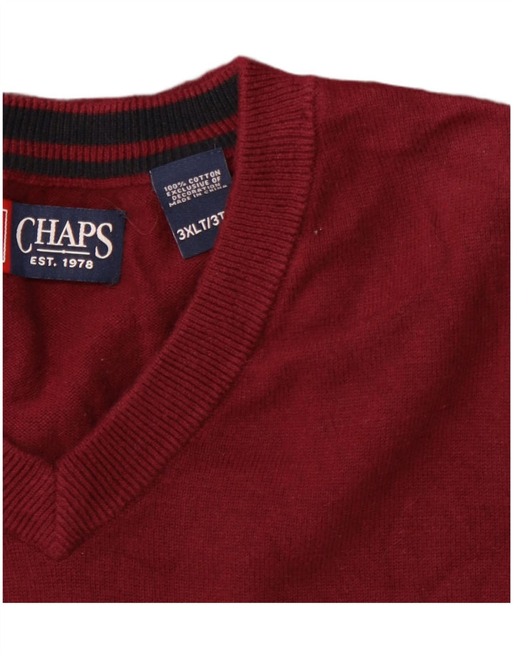 CHAPS Muški prsluk bez rukava 3XL, kestenjasti pamuk