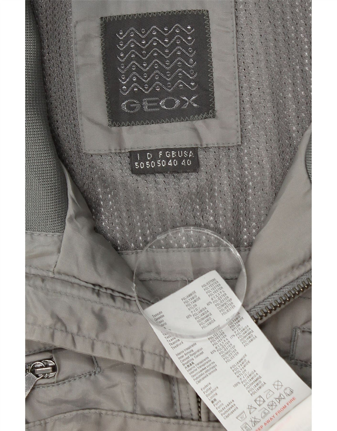 Geox muška pomoćna jakna UK 40 veliki sivi poliamid