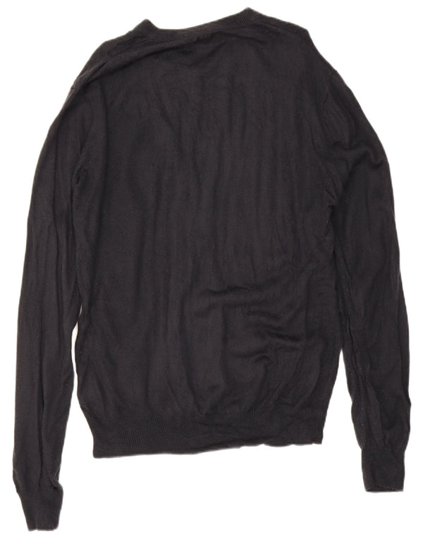 Pierre Cardin Mens V-Neck Jumper Sweater Medium Navy Blue Acrylic