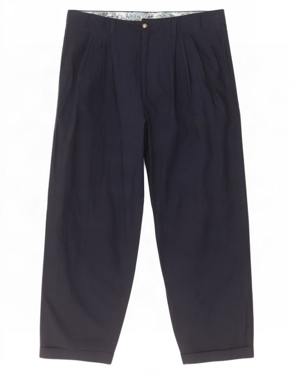 Vintage muške chino hlače s klinovima IT 50 Large W32 L27 tamnoplavi pamuk