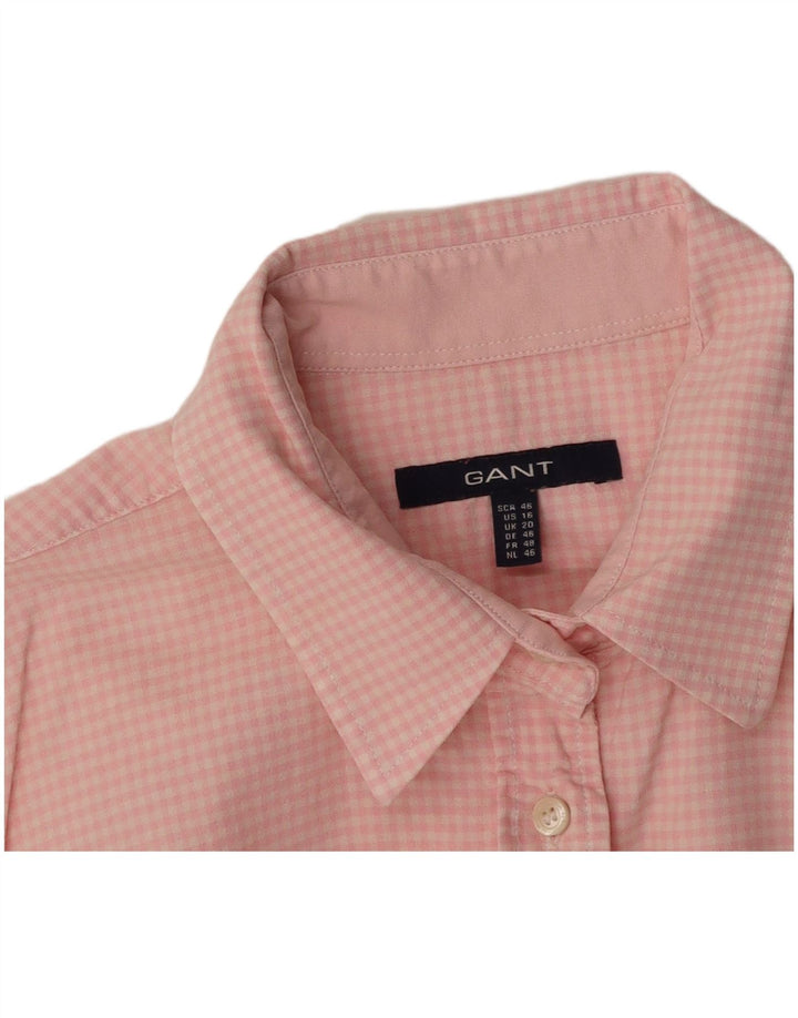 GANT ženska majica kratkih rukava UK 20 Large Pink Gingham