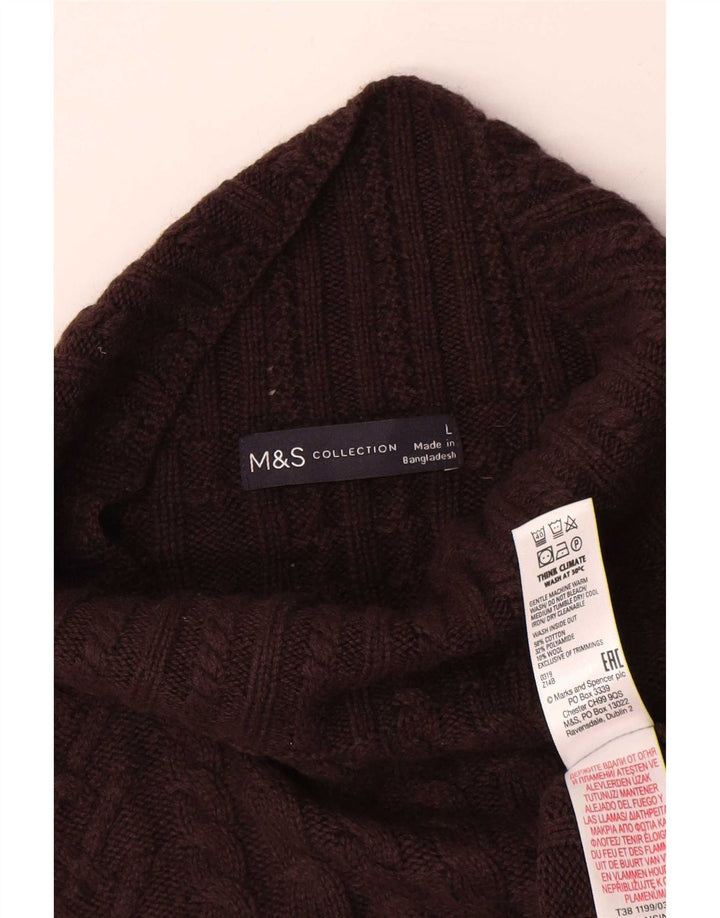 Marks & Spencer ženski džemper s kornjačičastim ovratnikom UK 16 Veliki smeđi