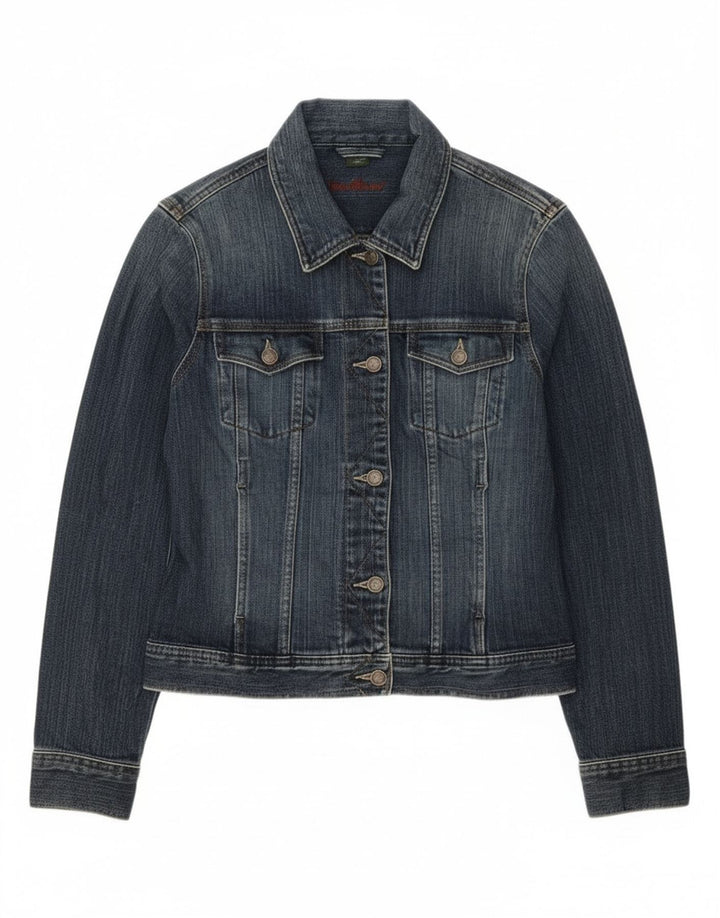 Eddie Bauer ženska jakna od kratkog trapera UK 14 Srednje plavi pamuk