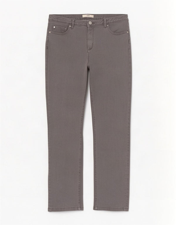 Marks & Spencer Womens Crop Slim Jeans UK 12 Medium W30 L26 Grey Cotton