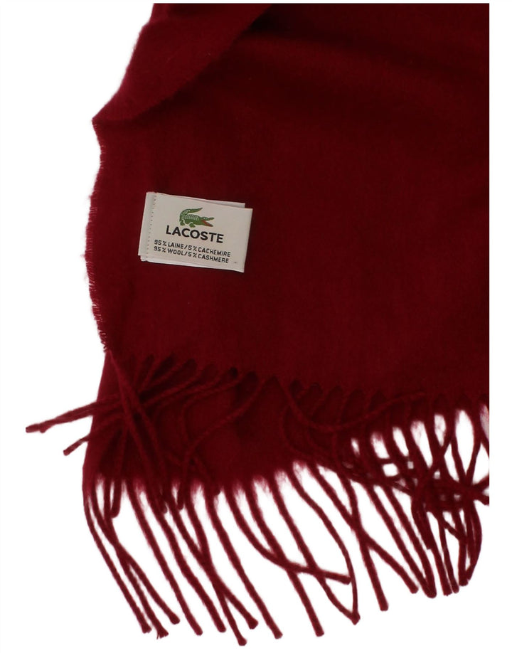 Lacoste muški pravokutni šal jedne veličine od crvene vune, klasičan