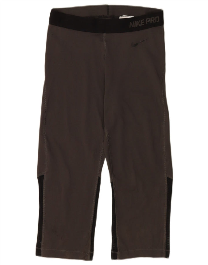Nike ženske Graphic Capri tajice UK 12 Medium Grey Colourblock Poliester
