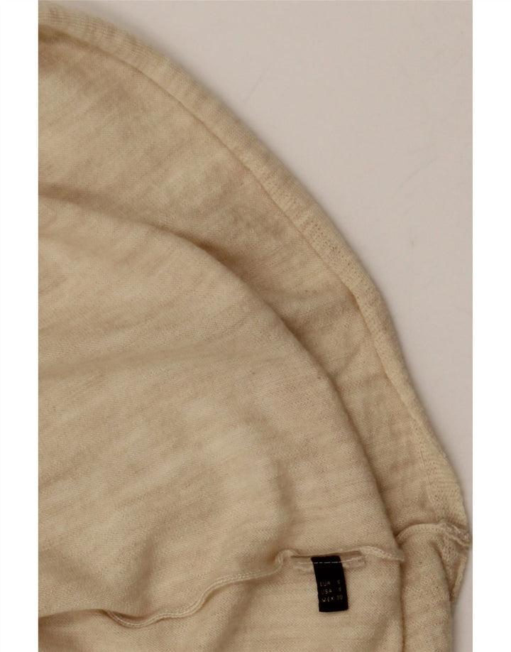 MASSIMO DUTTI Womens Oversized Boat Neck Jumper Sweater UK 10 Small Beige Vintage Massimo Dutti and Second-Hand Massimo Dutti from Messina Hembry 
