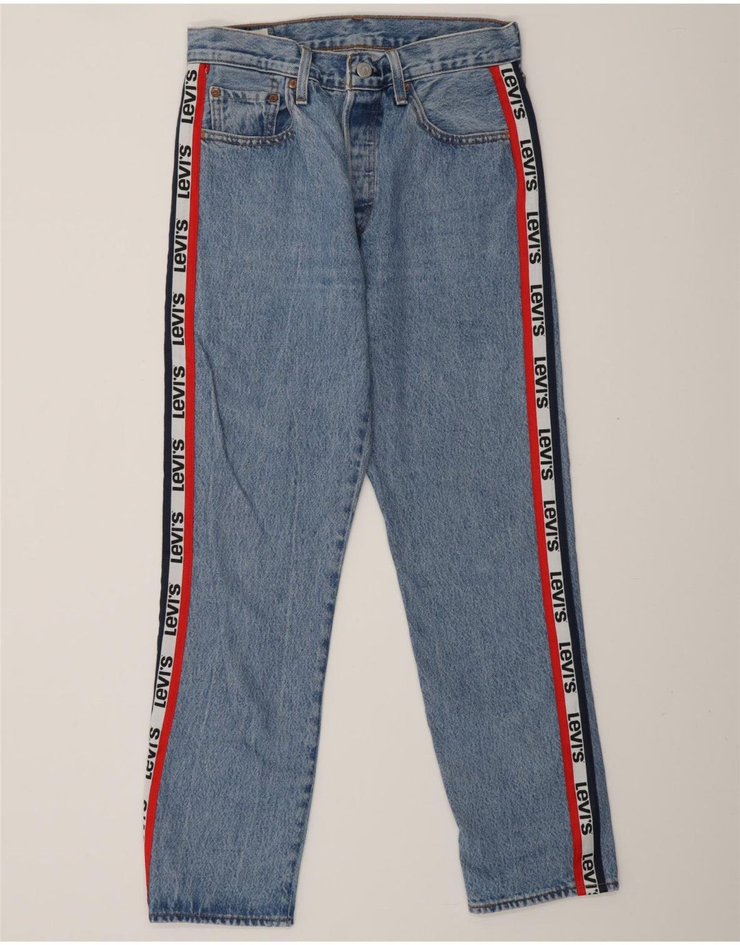 LEVI'S Ženske 501 Graphic Straight Jeans W28 L27 Plave