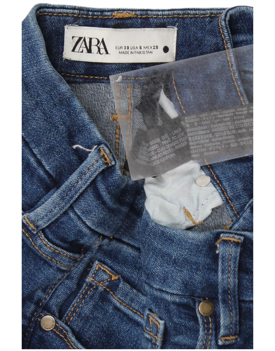 Zara ženske traperice EU 38 male W28 L32 plavi pamuk