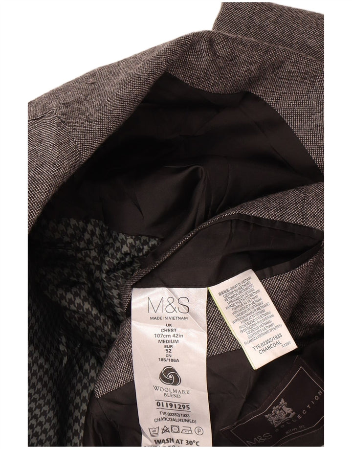 Marks & Spencer muška jakna sa 2 gumba UK 42 Velika siva vuna