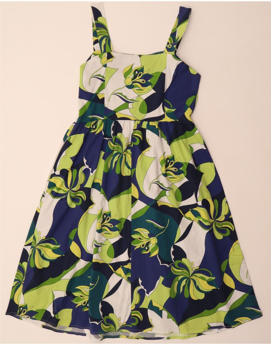 VINTAGE ženski sarafan IT 48 XL Raznobojni cvjetni pamuk