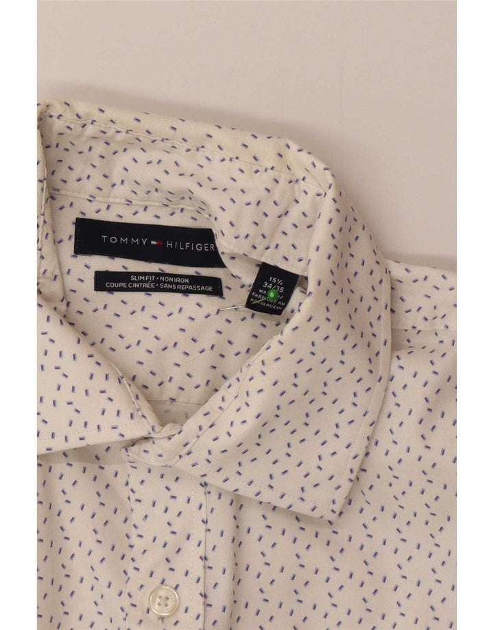 Tommy Hilfiger muška uska košulja veličine 15 1/2, srednje bijela na točkice