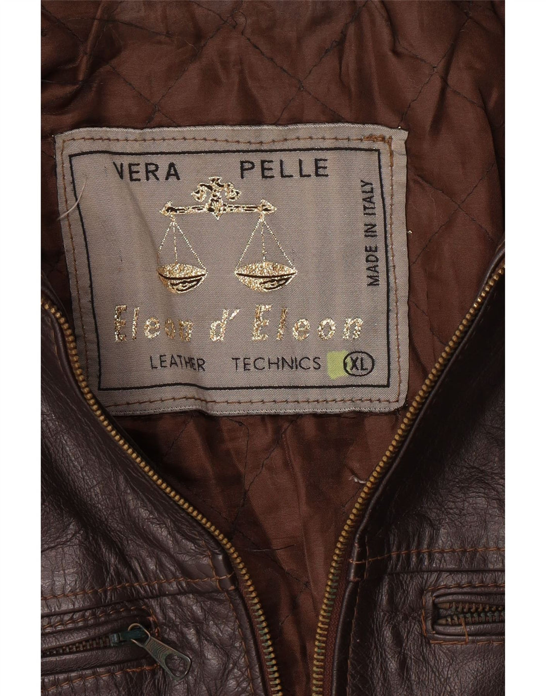 VINTAGE muška kožna jakna UK 42 XL smeđa koža