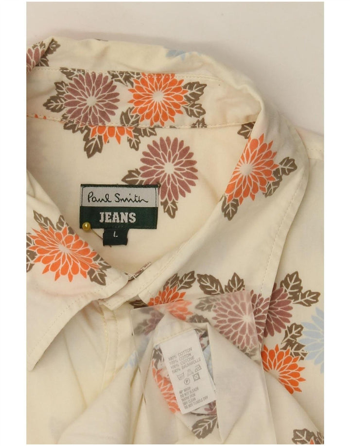 Paul Smith Muška košulja Large Off White Floral Pamuk