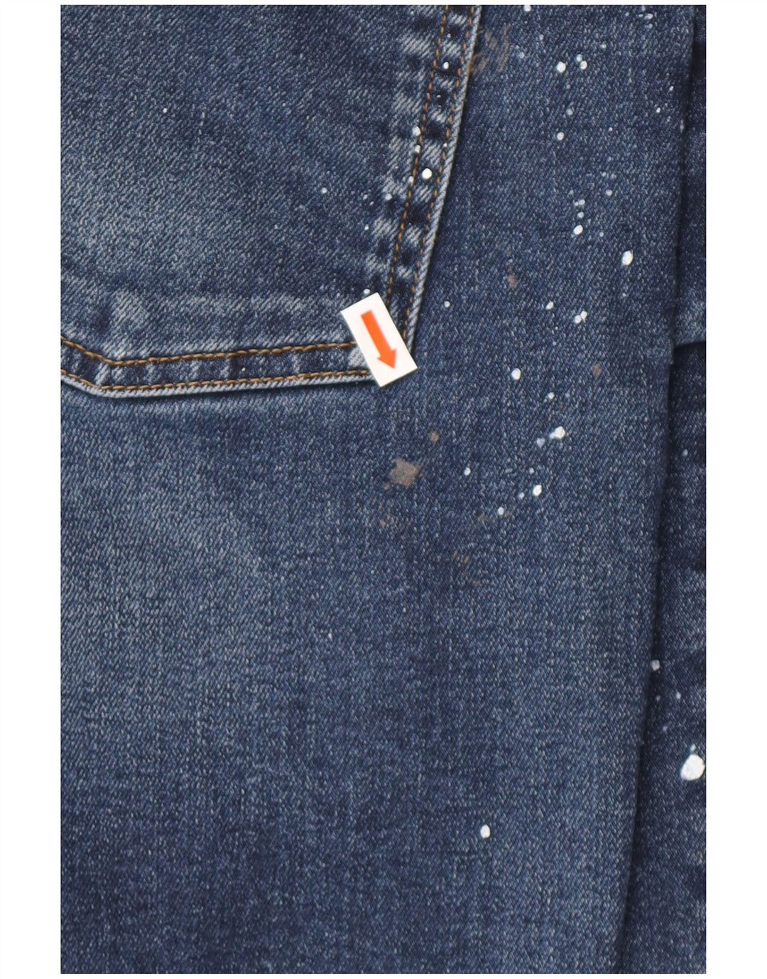 ZARA muške uske traperice na mrlje EU 46 XL W36 L30 pamuk na plave točke