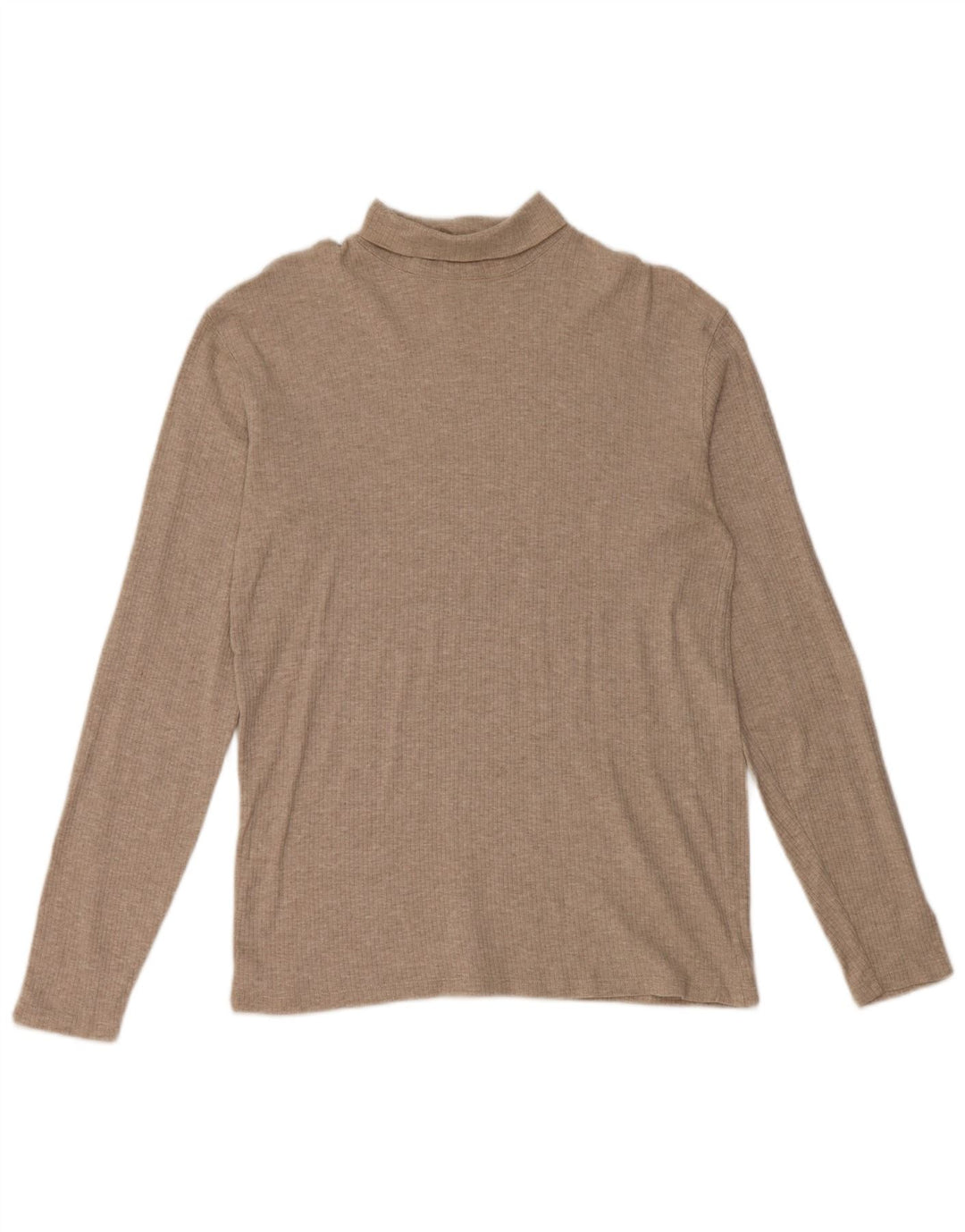 J. CREW Ženski pulover s rol izrezom UK 14 srednje bež pamuk