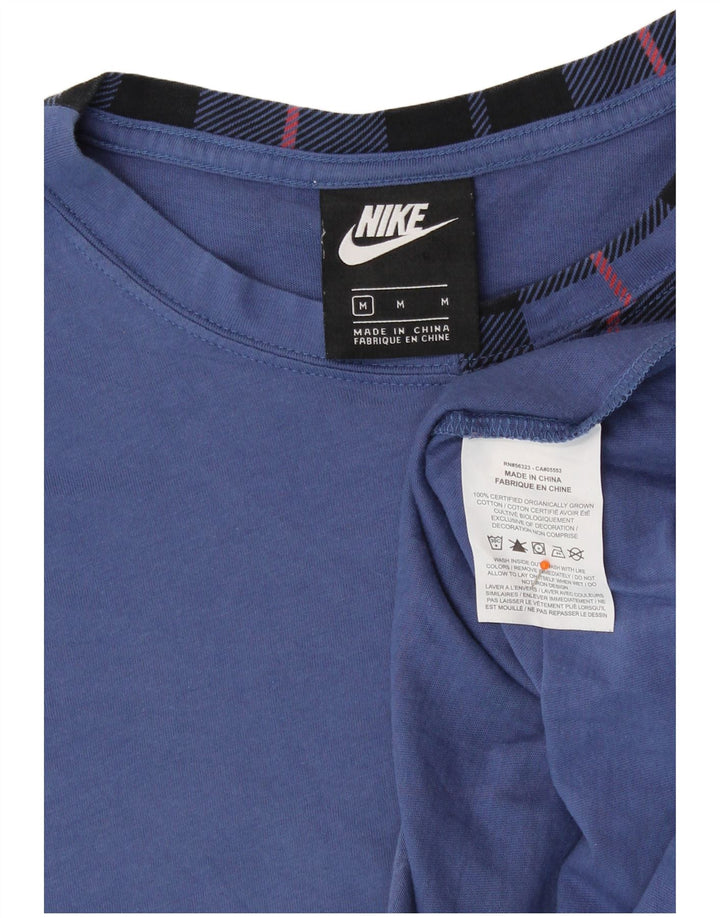 NIKE ženska majica dugih rukava s velikim grafičkim motivima UK 14 srednje plave boje