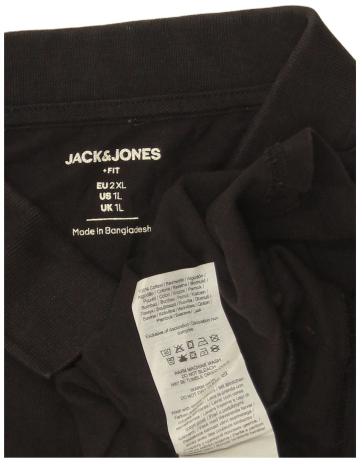 JACK & JONES muška polo majica XL crni pamuk