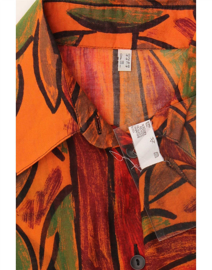 Vintage ženska košulja s apstraktnim uzorkom UK 14 Large Multicoloured