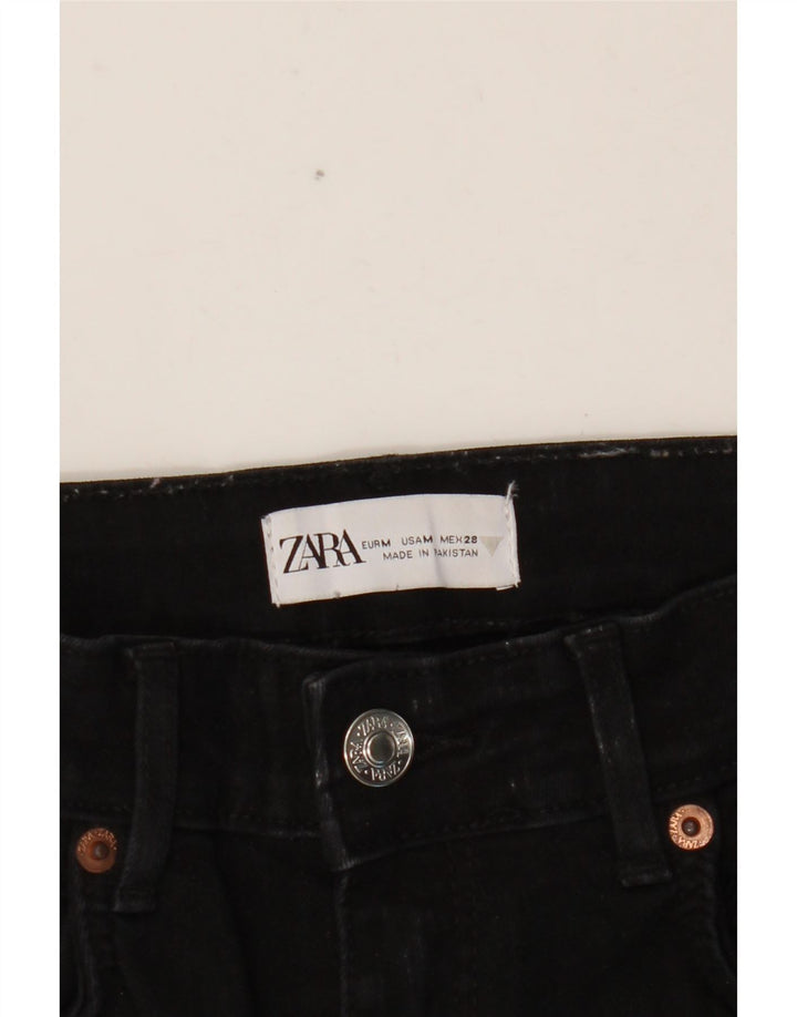 Zara ženske uske traperice srednje veličine W28 L26 crne