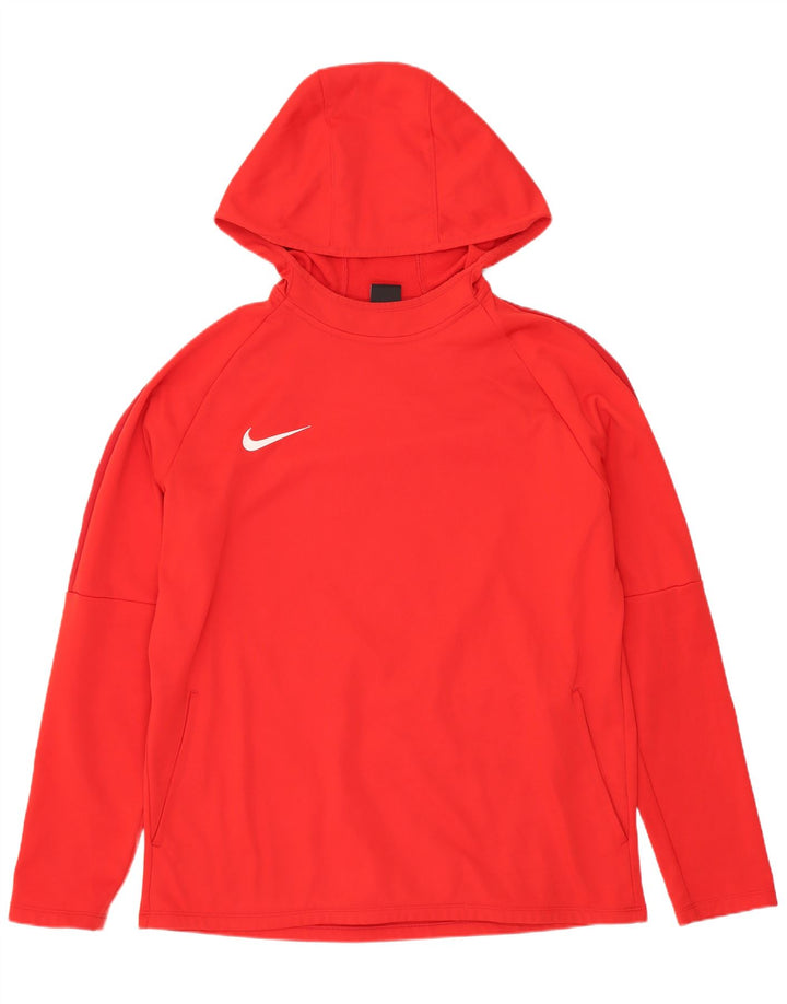 NIKE muški Dri Fit grafički džemper s kapuljačom veliki crveni poliester