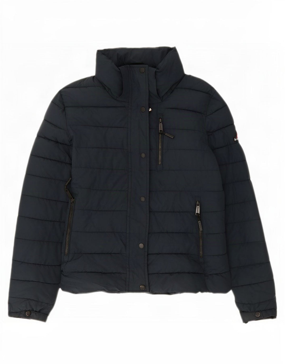 Superdry ženska podstavljena jakna UK 10 Mala tamnoplava poliester