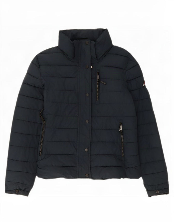 Superdry ženska podstavljena jakna UK 10 Mala tamnoplava poliester