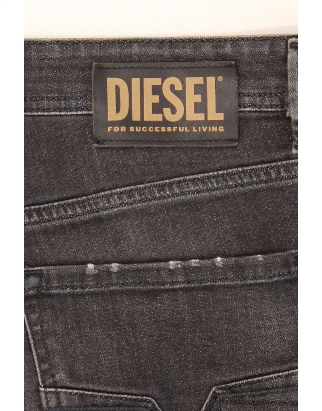 Diesel Mens Larkee Regular Straight Jeans W38 L32 Sivi pamuk